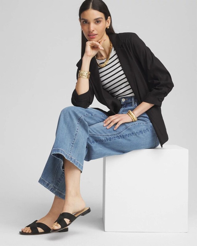 Linen Stretch Blazer - image 2